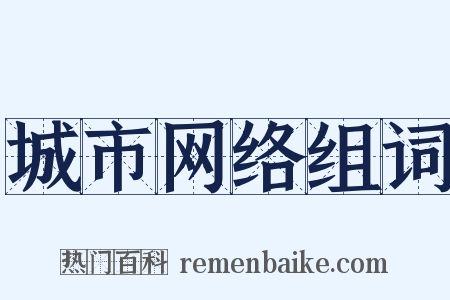 城市网络组词是什么意思的图片